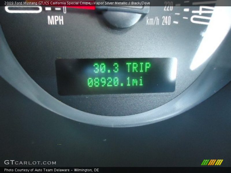 Vapor Silver Metallic / Black/Dove 2009 Ford Mustang GT/CS California Special Coupe