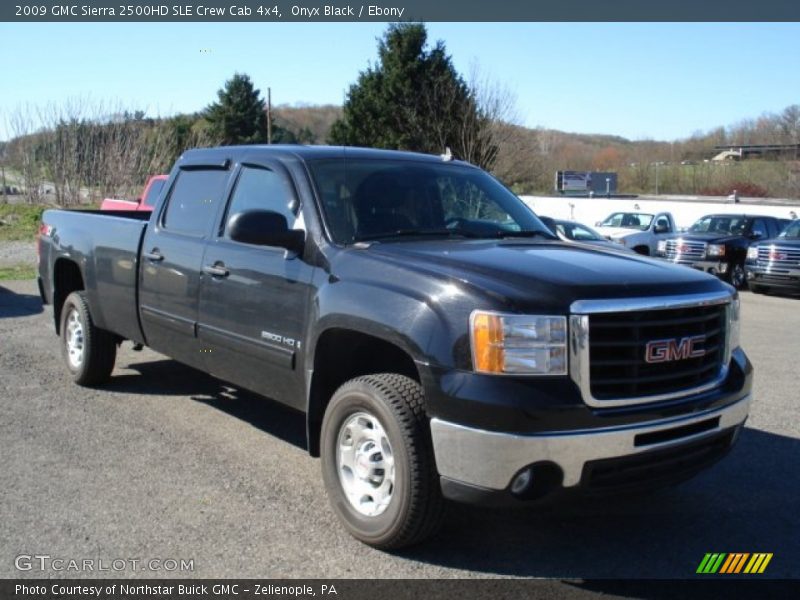 Onyx Black / Ebony 2009 GMC Sierra 2500HD SLE Crew Cab 4x4