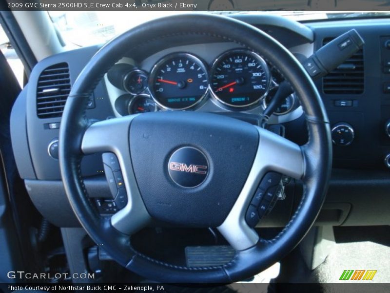 Onyx Black / Ebony 2009 GMC Sierra 2500HD SLE Crew Cab 4x4