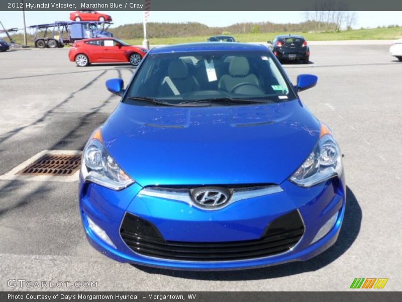 Marathon Blue / Gray 2012 Hyundai Veloster