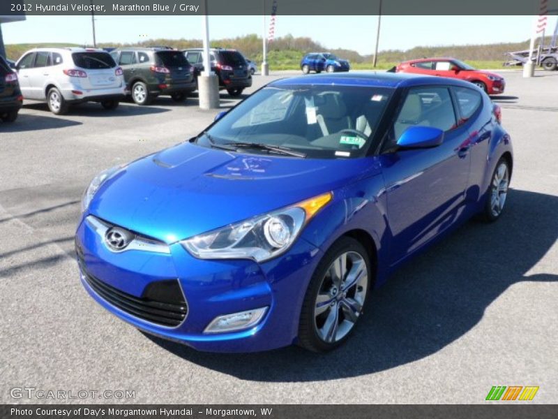 Marathon Blue / Gray 2012 Hyundai Veloster