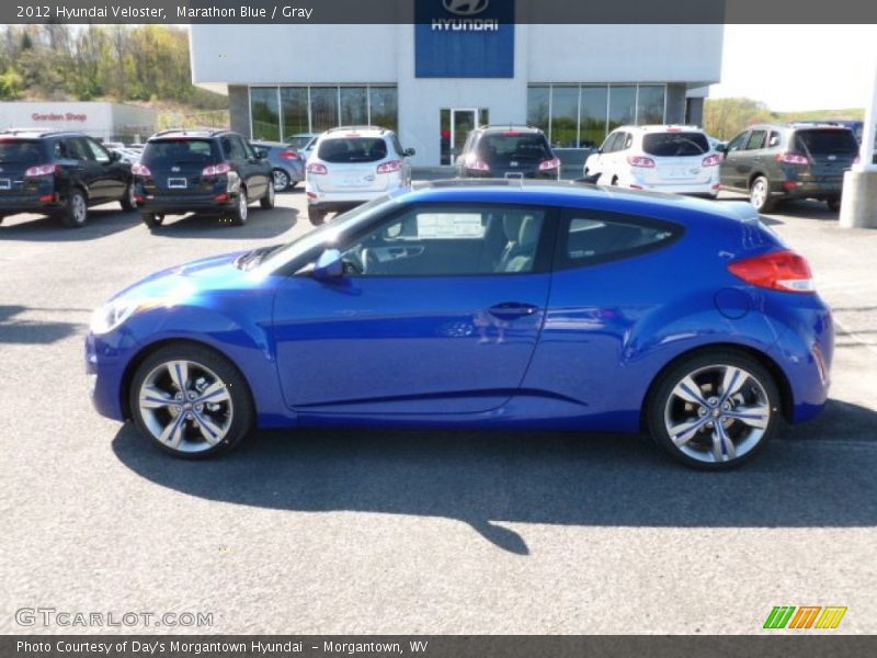 Marathon Blue / Gray 2012 Hyundai Veloster