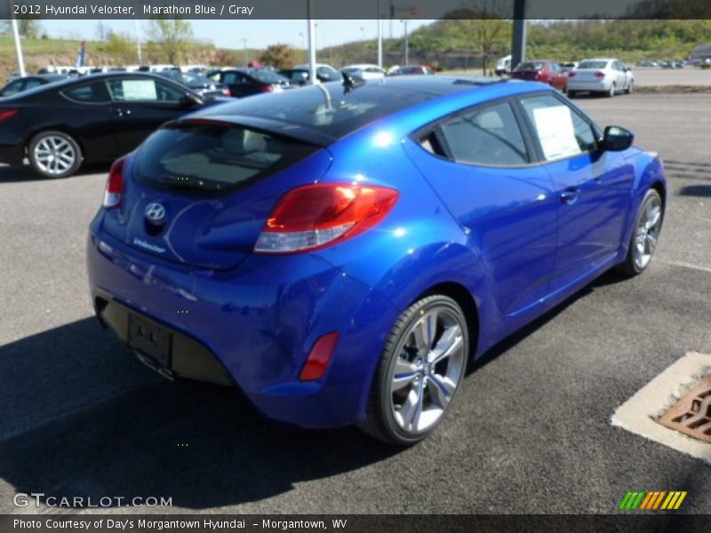 Marathon Blue / Gray 2012 Hyundai Veloster