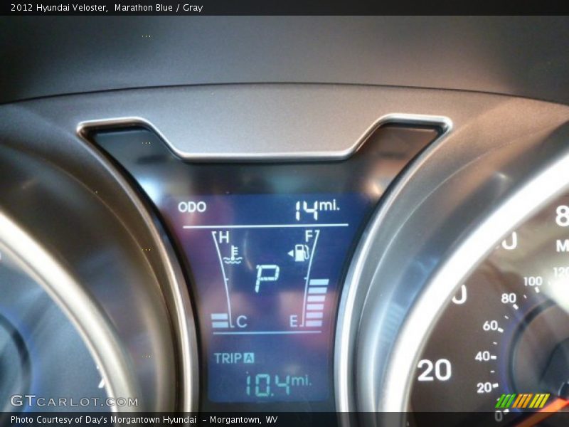 Marathon Blue / Gray 2012 Hyundai Veloster