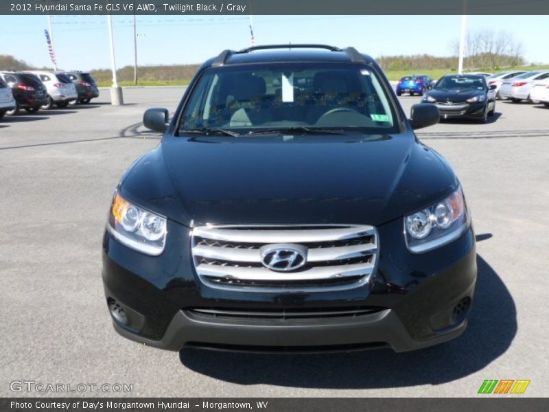 Twilight Black / Gray 2012 Hyundai Santa Fe GLS V6 AWD