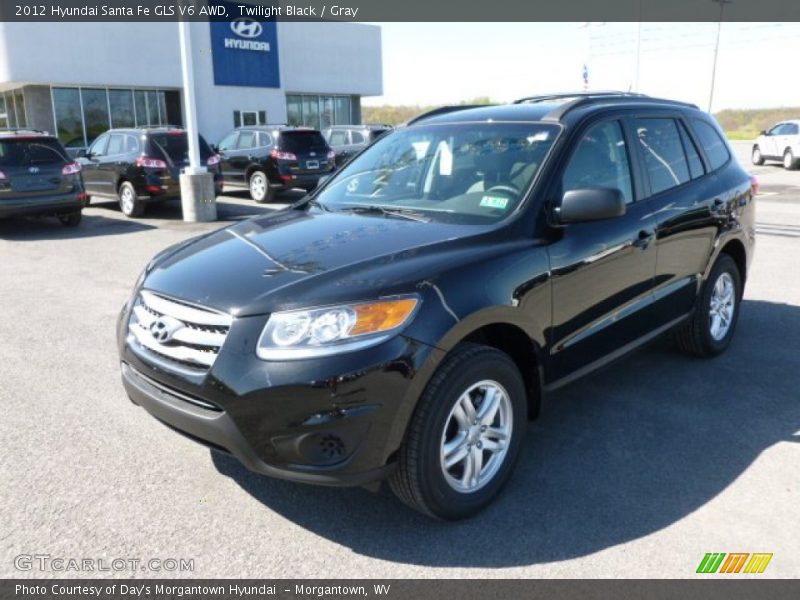 Twilight Black / Gray 2012 Hyundai Santa Fe GLS V6 AWD