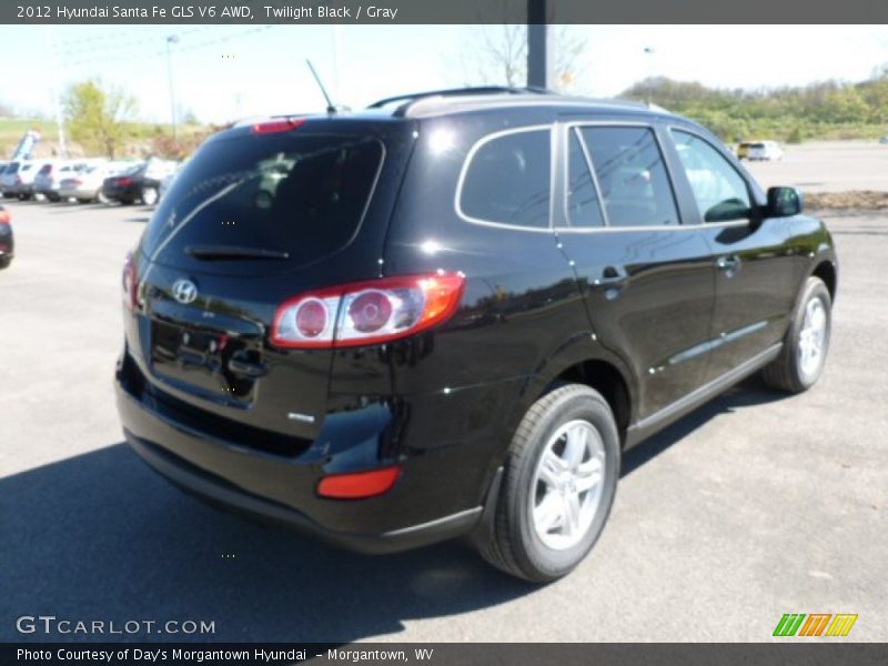 Twilight Black / Gray 2012 Hyundai Santa Fe GLS V6 AWD