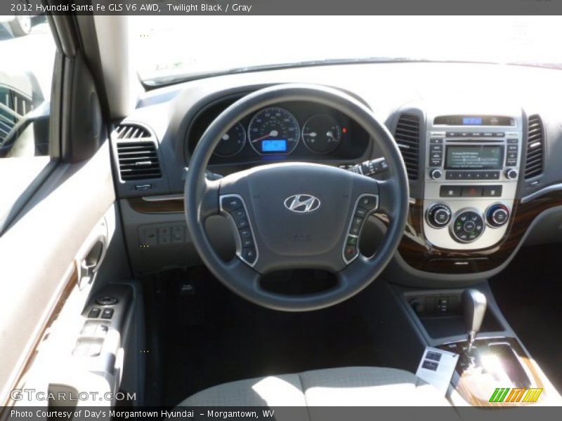 Twilight Black / Gray 2012 Hyundai Santa Fe GLS V6 AWD