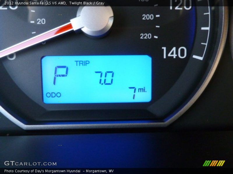 Twilight Black / Gray 2012 Hyundai Santa Fe GLS V6 AWD