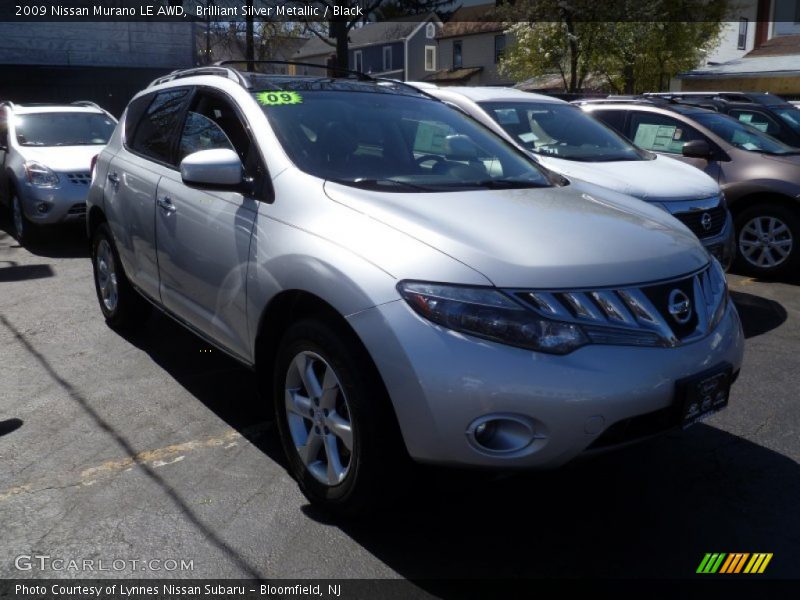 Brilliant Silver Metallic / Black 2009 Nissan Murano LE AWD