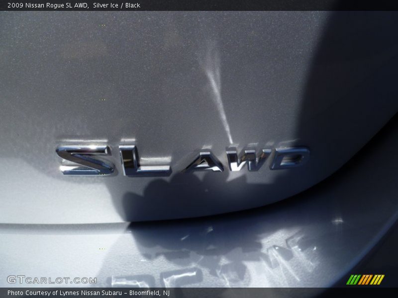 Silver Ice / Black 2009 Nissan Rogue SL AWD