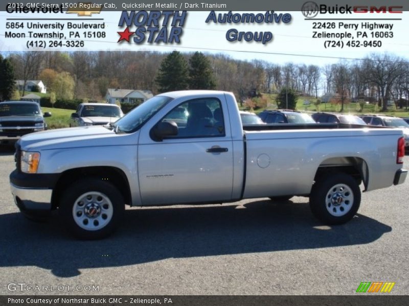 Quicksilver Metallic / Dark Titanium 2012 GMC Sierra 1500 Regular Cab