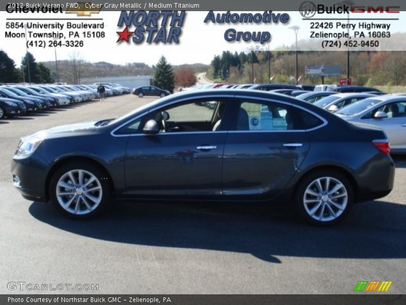Cyber Gray Metallic / Medium Titanium 2012 Buick Verano FWD