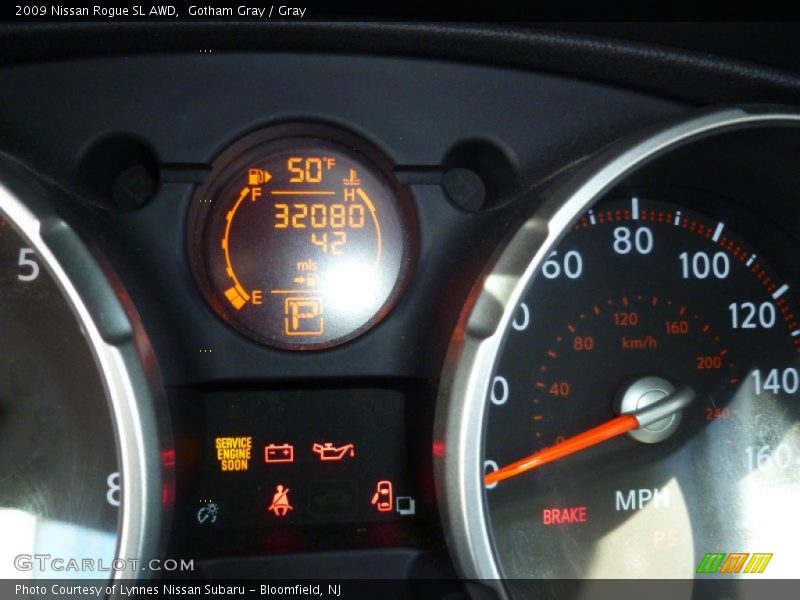 Gotham Gray / Gray 2009 Nissan Rogue SL AWD