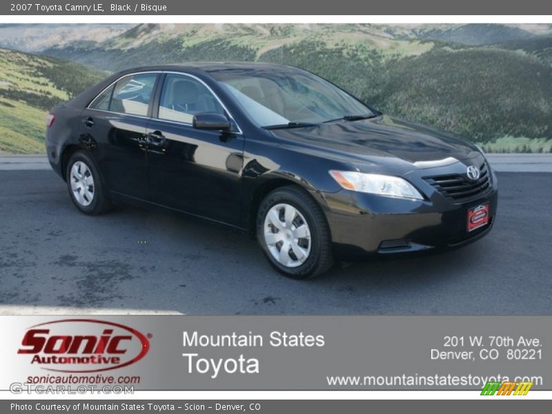 Black / Bisque 2007 Toyota Camry LE