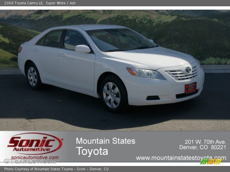 Super White / Ash 2009 Toyota Camry LE