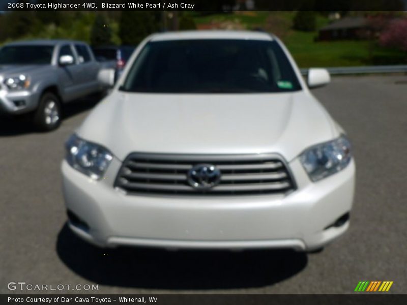 Blizzard White Pearl / Ash Gray 2008 Toyota Highlander 4WD
