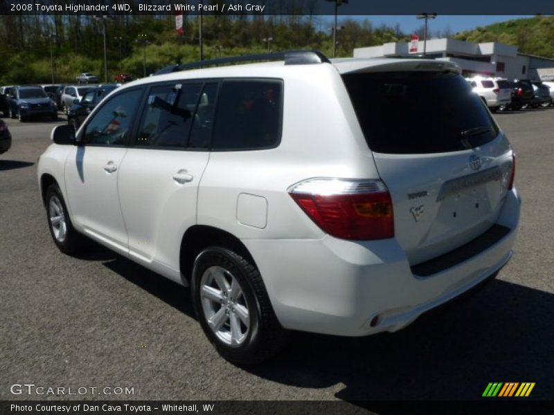 Blizzard White Pearl / Ash Gray 2008 Toyota Highlander 4WD