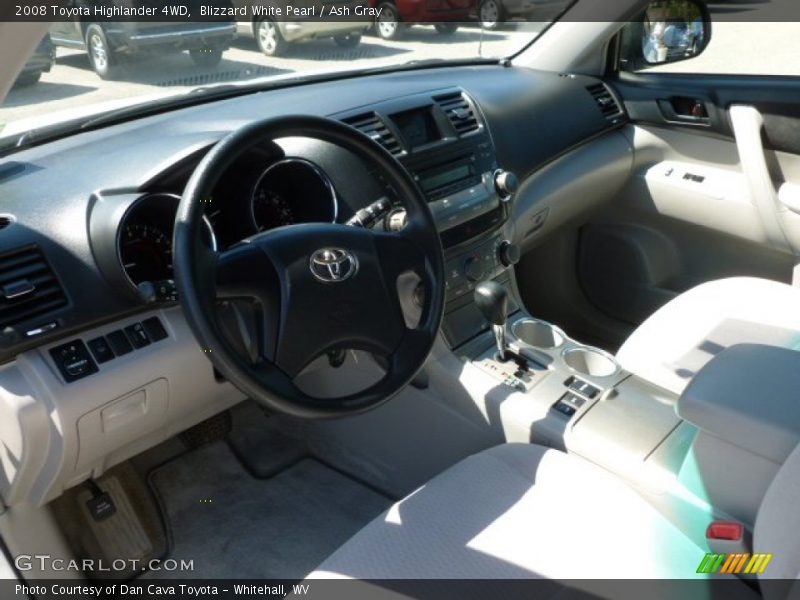 Blizzard White Pearl / Ash Gray 2008 Toyota Highlander 4WD
