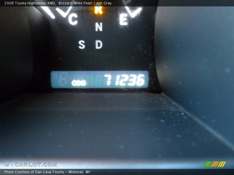 Blizzard White Pearl / Ash Gray 2008 Toyota Highlander 4WD