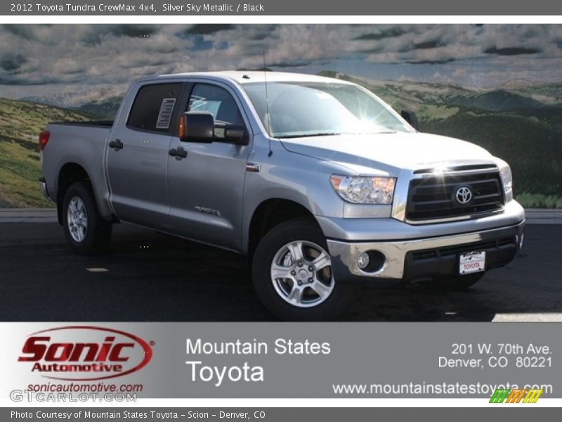 Silver Sky Metallic / Black 2012 Toyota Tundra CrewMax 4x4