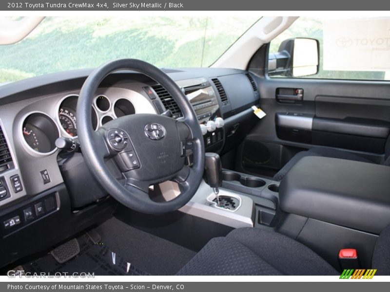 Silver Sky Metallic / Black 2012 Toyota Tundra CrewMax 4x4