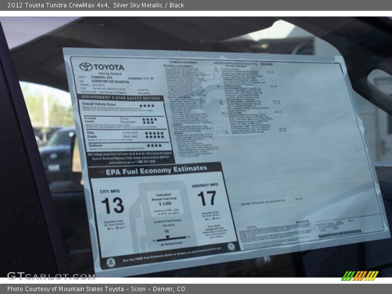 Silver Sky Metallic / Black 2012 Toyota Tundra CrewMax 4x4