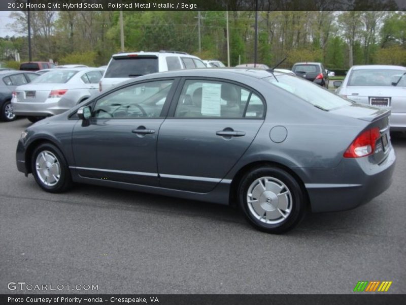 Polished Metal Metallic / Beige 2010 Honda Civic Hybrid Sedan