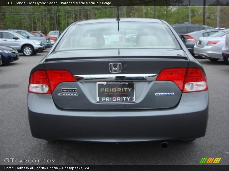 Polished Metal Metallic / Beige 2010 Honda Civic Hybrid Sedan