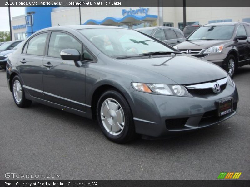Polished Metal Metallic / Beige 2010 Honda Civic Hybrid Sedan