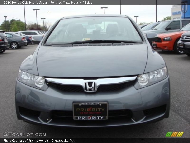 Polished Metal Metallic / Beige 2010 Honda Civic Hybrid Sedan