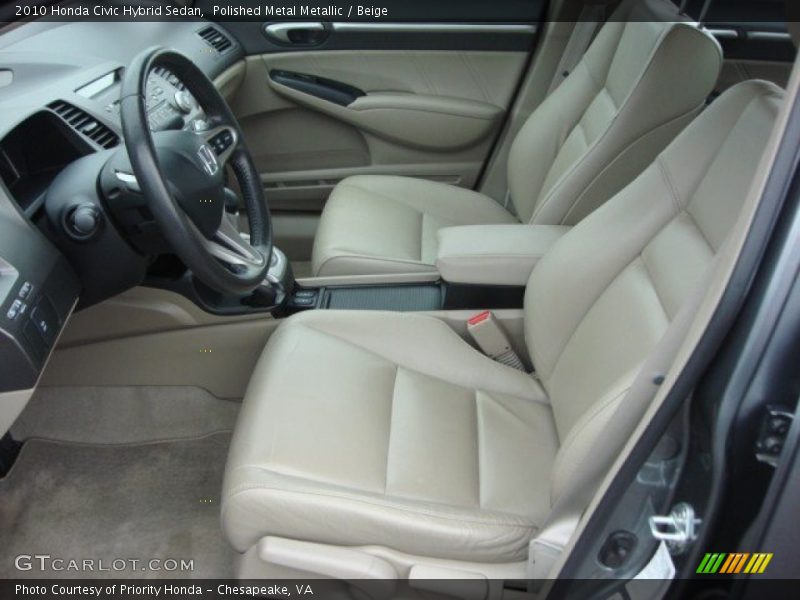 Polished Metal Metallic / Beige 2010 Honda Civic Hybrid Sedan