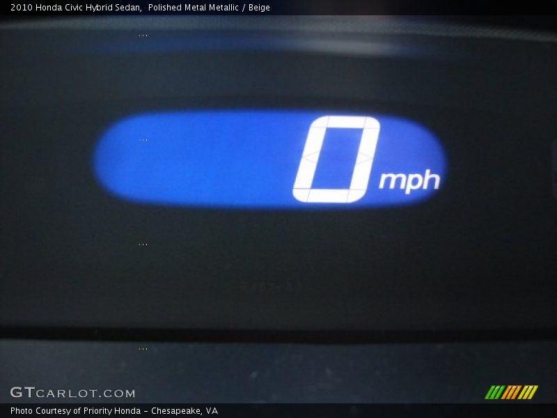 Polished Metal Metallic / Beige 2010 Honda Civic Hybrid Sedan