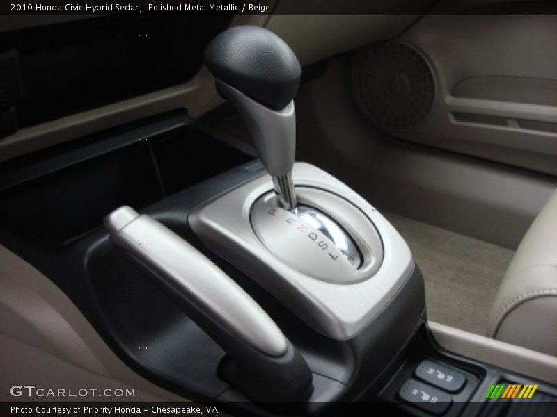 Polished Metal Metallic / Beige 2010 Honda Civic Hybrid Sedan