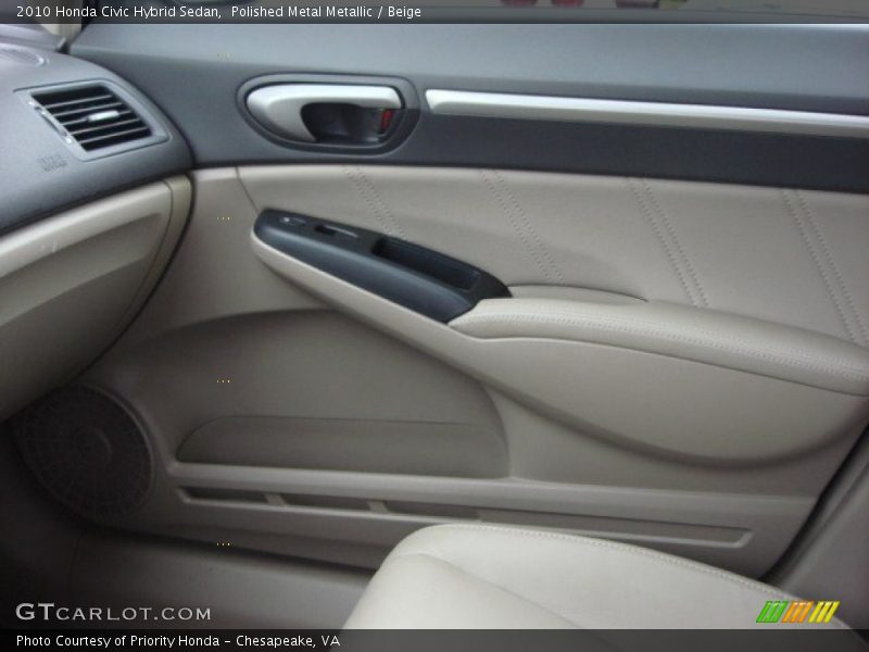 Polished Metal Metallic / Beige 2010 Honda Civic Hybrid Sedan