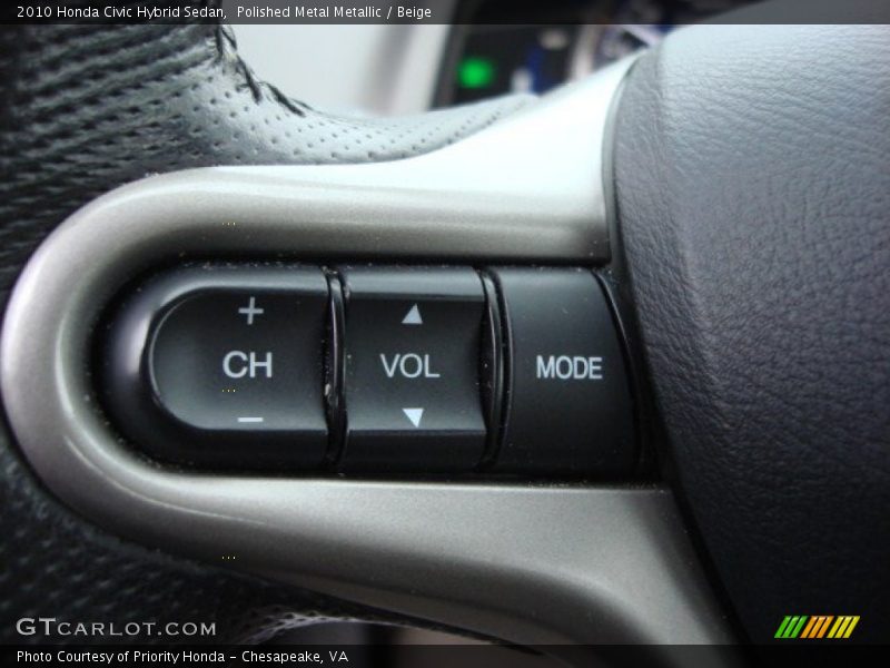 Polished Metal Metallic / Beige 2010 Honda Civic Hybrid Sedan