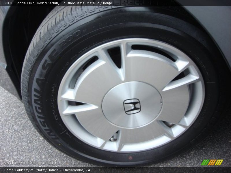 Polished Metal Metallic / Beige 2010 Honda Civic Hybrid Sedan