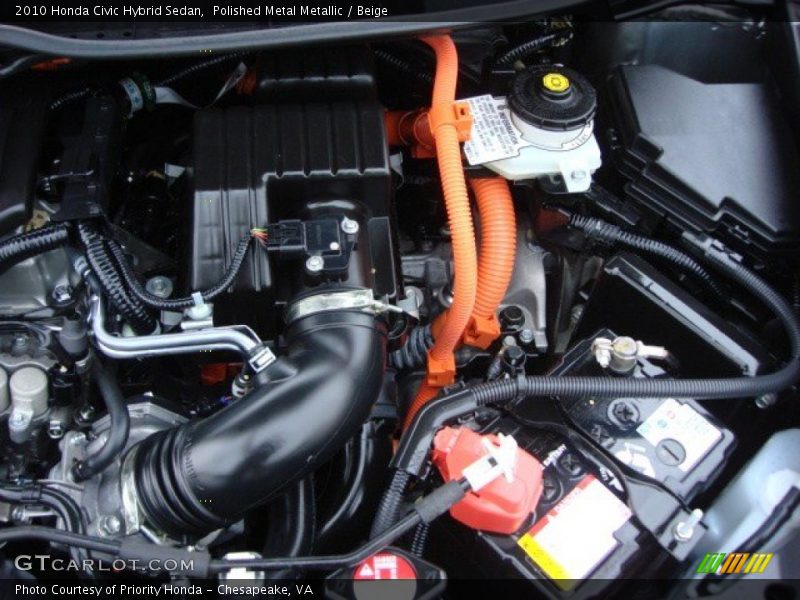 Polished Metal Metallic / Beige 2010 Honda Civic Hybrid Sedan