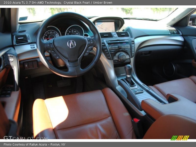 Crystal Black Pearl / Umber Brown 2010 Acura TL 3.7 SH-AWD Technology