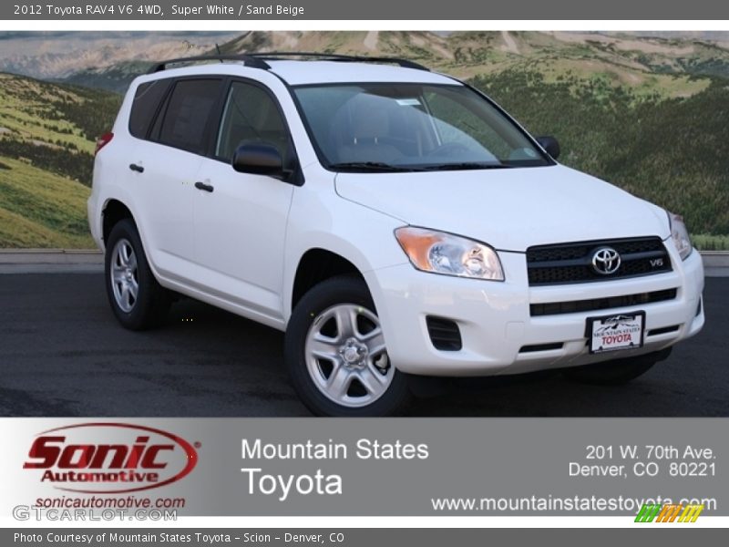 Super White / Sand Beige 2012 Toyota RAV4 V6 4WD