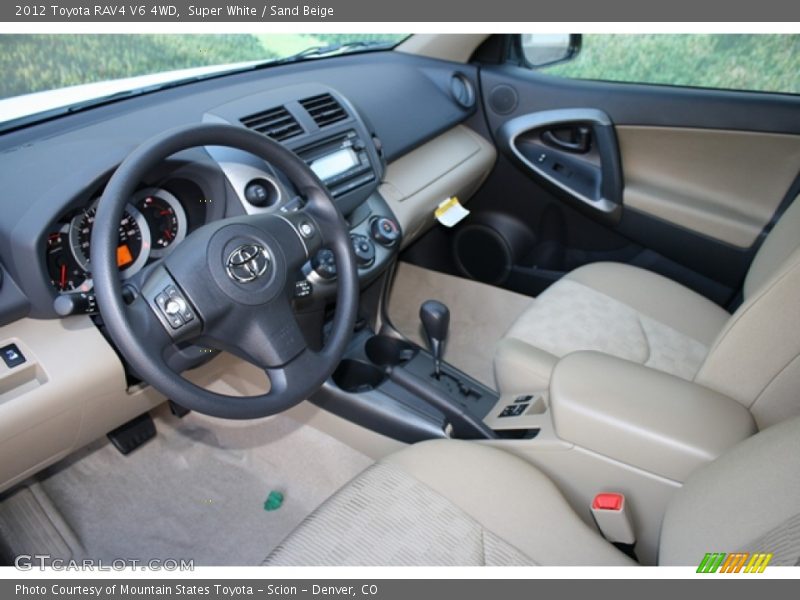 Super White / Sand Beige 2012 Toyota RAV4 V6 4WD