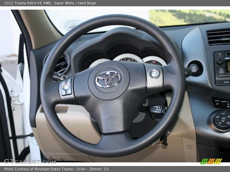 Super White / Sand Beige 2012 Toyota RAV4 V6 4WD