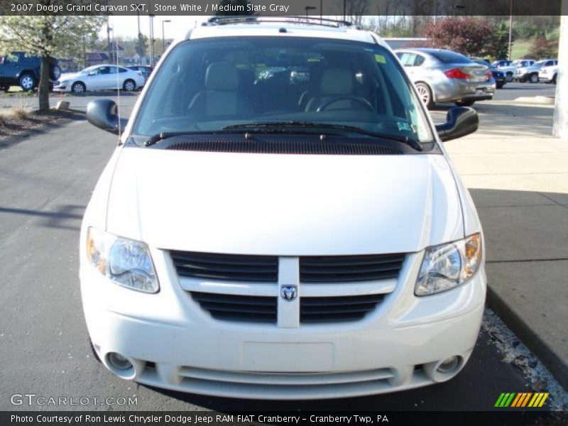 Stone White / Medium Slate Gray 2007 Dodge Grand Caravan SXT