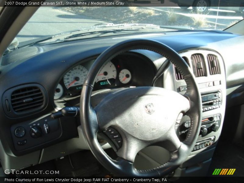 Stone White / Medium Slate Gray 2007 Dodge Grand Caravan SXT