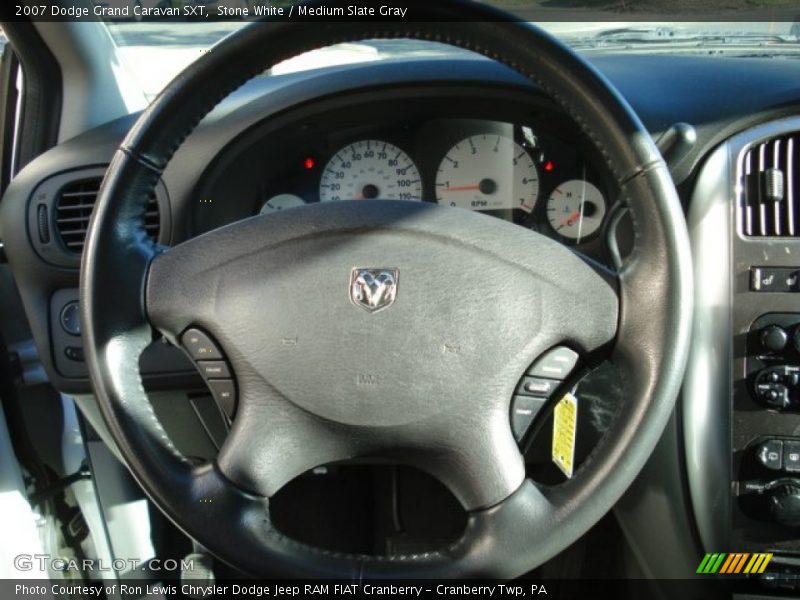 Stone White / Medium Slate Gray 2007 Dodge Grand Caravan SXT