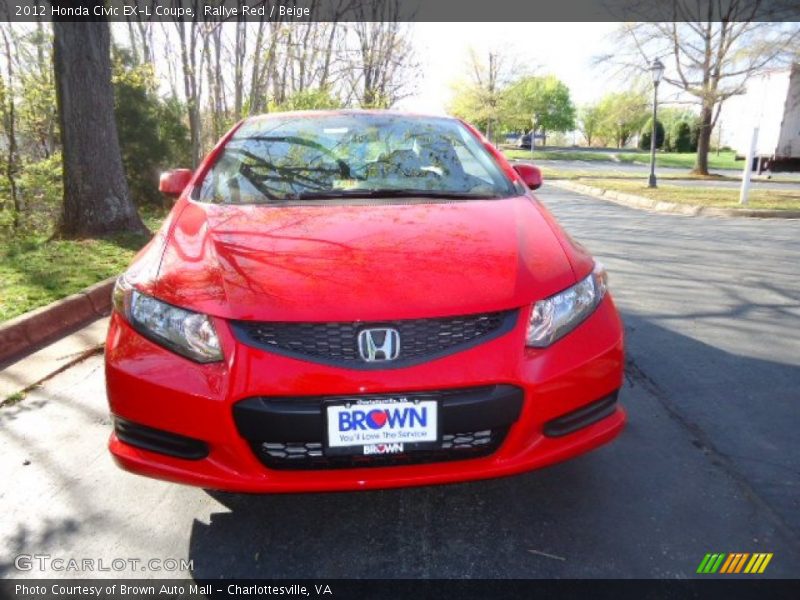 Rallye Red / Beige 2012 Honda Civic EX-L Coupe