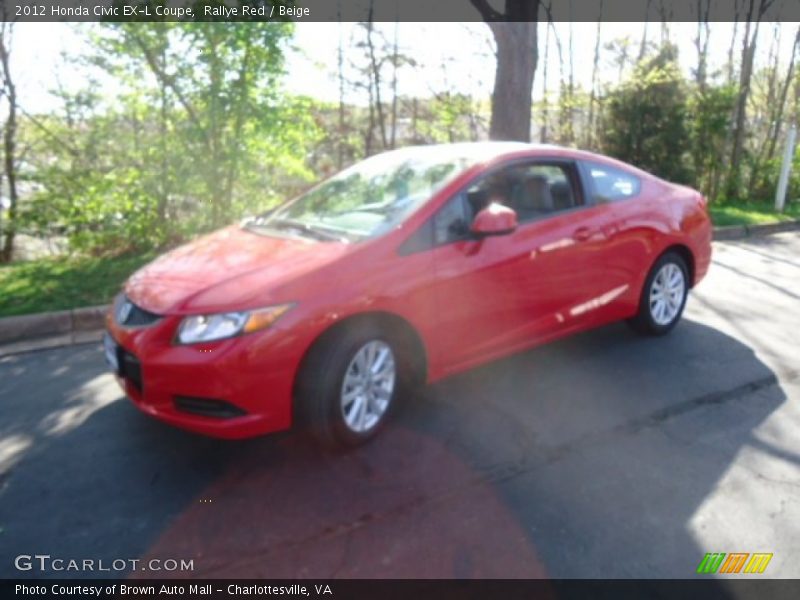 Rallye Red / Beige 2012 Honda Civic EX-L Coupe