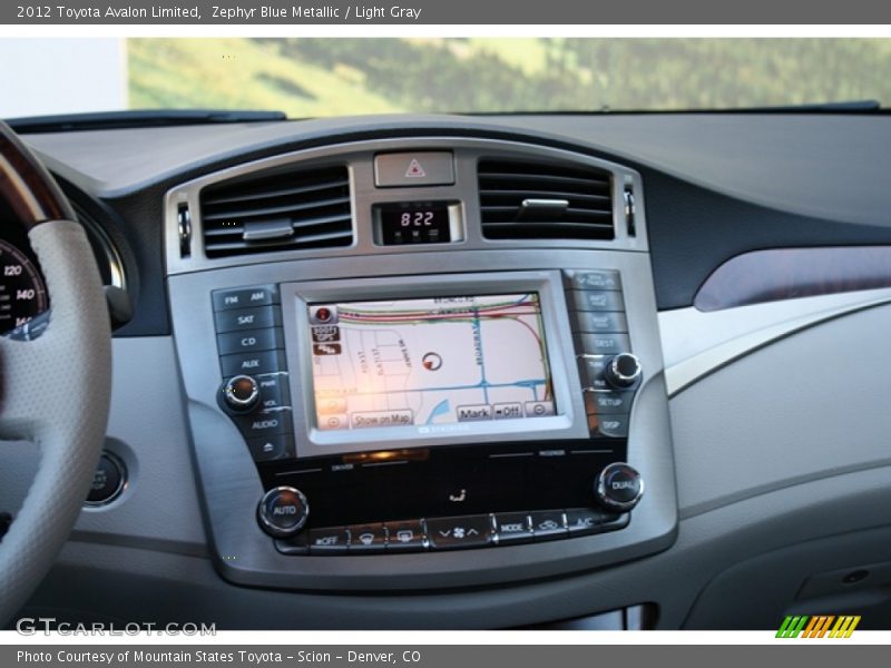 Zephyr Blue Metallic / Light Gray 2012 Toyota Avalon Limited