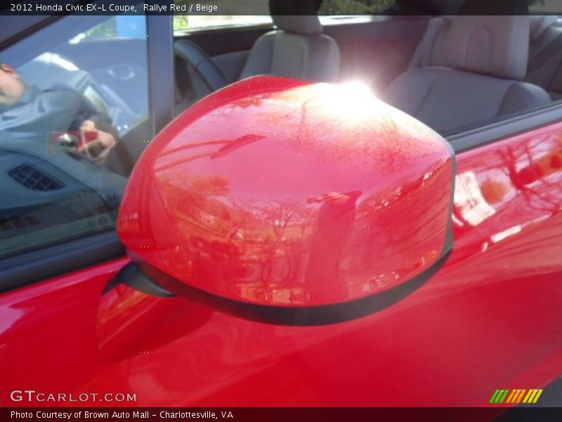 Rallye Red / Beige 2012 Honda Civic EX-L Coupe