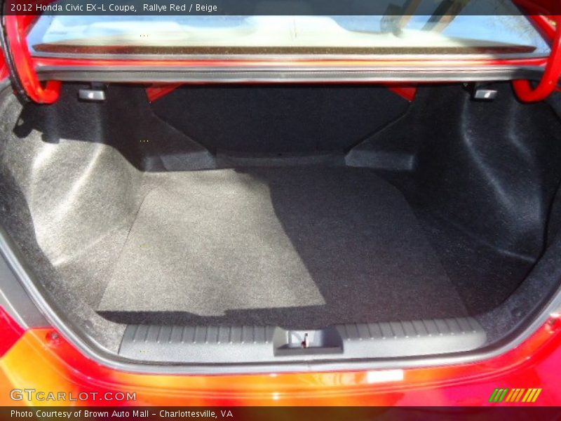 Rallye Red / Beige 2012 Honda Civic EX-L Coupe